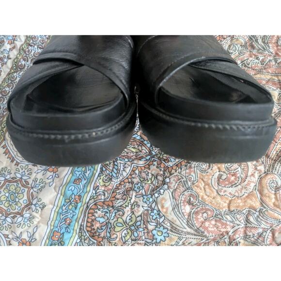 Vagabond Irene sandals black leather criss cross platform sandals black sz 39 - Picture 4 of 7
